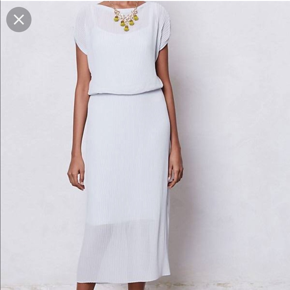 🎉LAST CHANCE Anthropologie 1920’s style pleated midi dress with slip